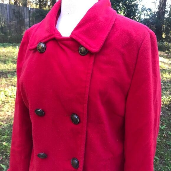 Jack by BB Dakota Red Pea Coat - Picture 3 of 8